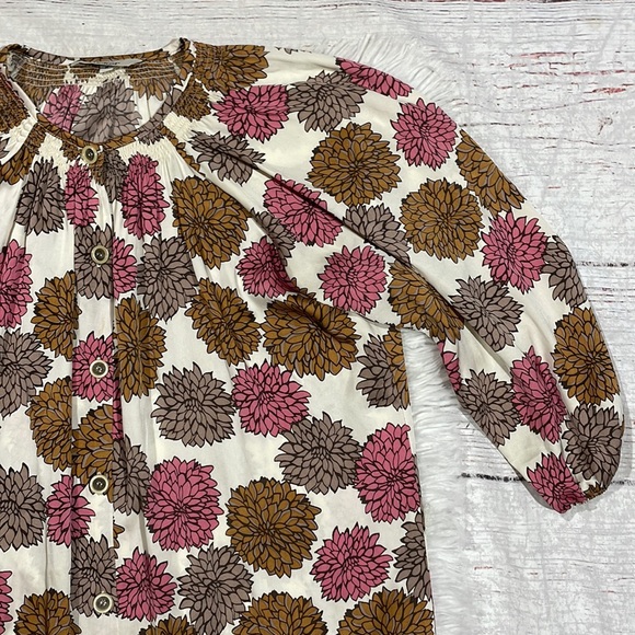 Tucker Silk Blend Floral Button Front Midi Dress - Picture 6 of 12